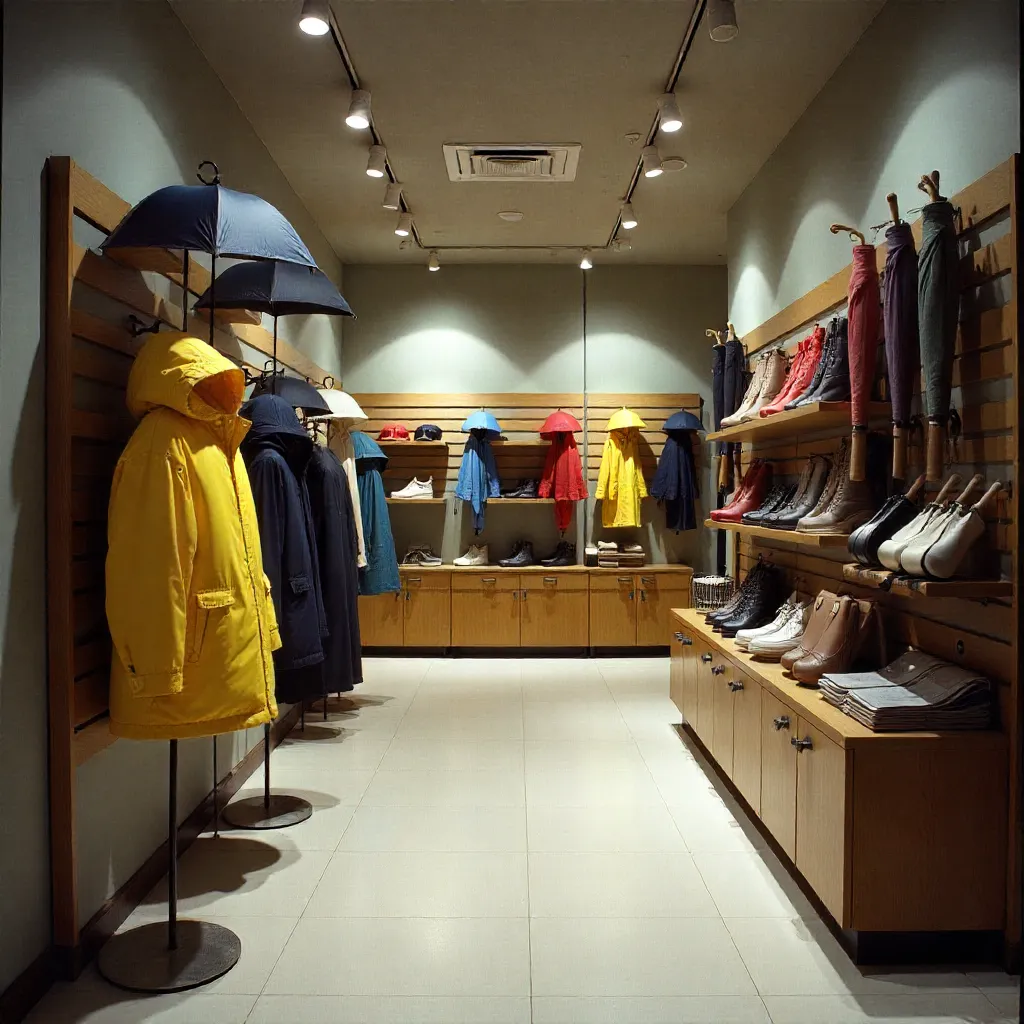 Variedad de paraguas en exhibición